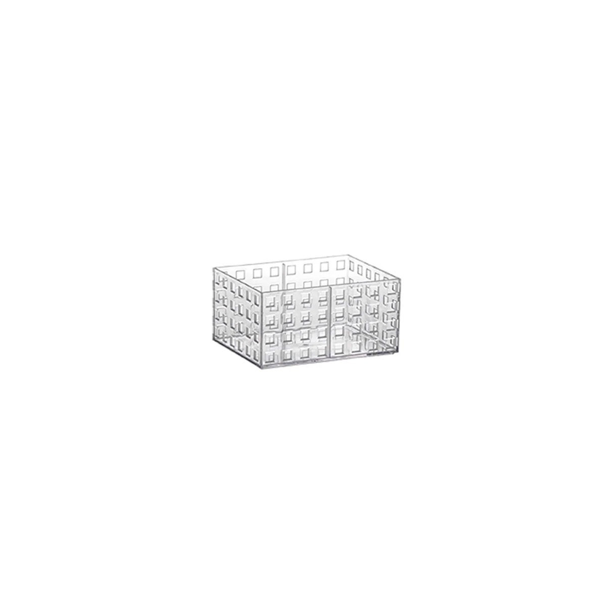 Organizador Empilhável Quadratta Cristal 16x11,5x8cm
