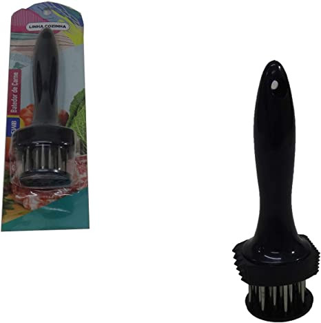 Batedor de Carne com Perfurador em Aço Preto 