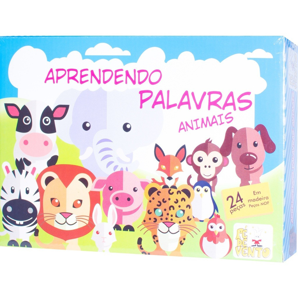 Jogo de Aprendizado Palavras Animais Unijet 