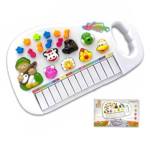 Teclado elétrico para piano infantil, brinquedo de piano bebê com