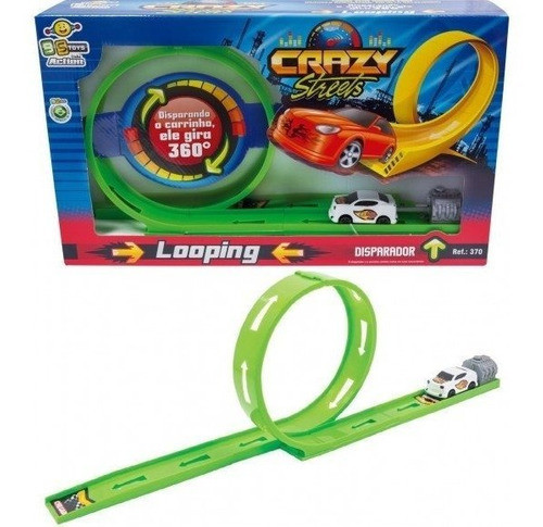 Pista Corrida Carrinho Brinquedo Infantil Looping 360 + 1 Moto