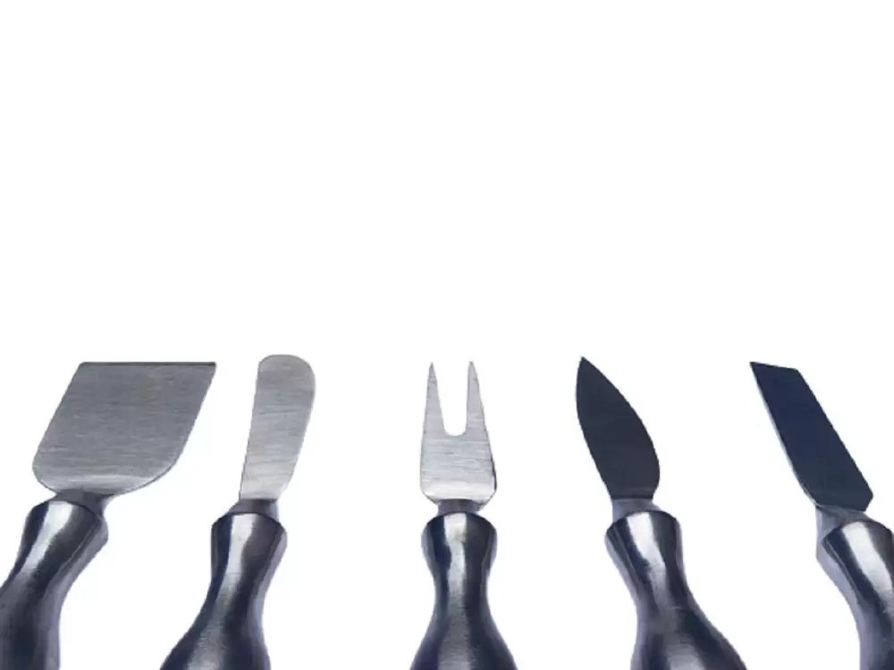Jogo para Queijo 5 peças  Aço Inox 123 Util 