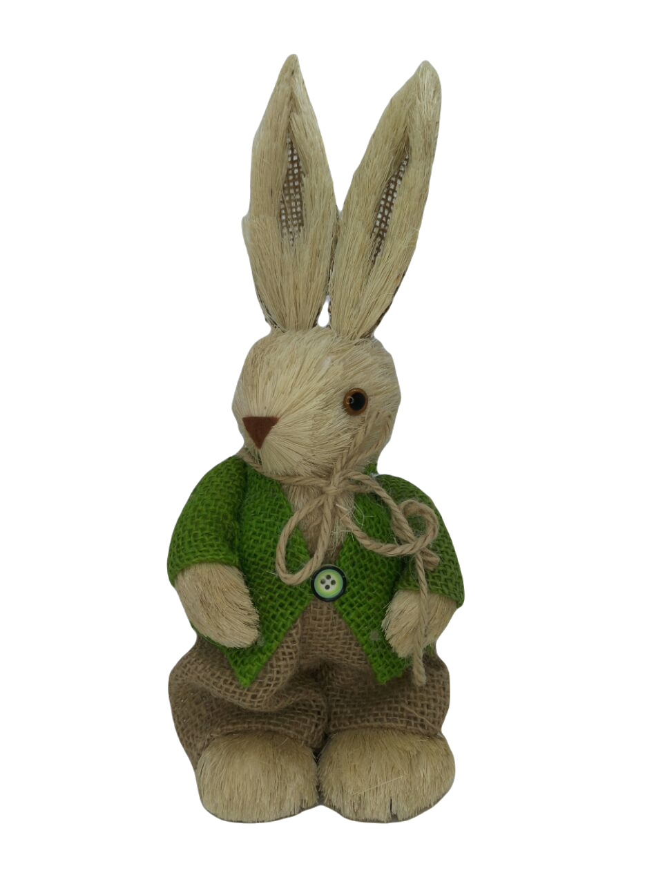 Coelho de Páscoa de Palha 27cm Verde - FAMA 