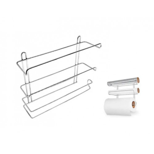 Suporte Triplo de Rolos para Parede 25cmx8cmx19,5cm  