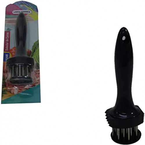Batedor de Carne com Perfurador em Aço Preto 