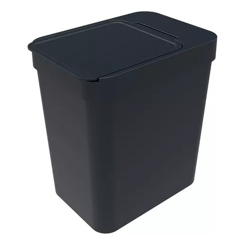 Lixeira 4L Preta com Compartimento Porta Saco E Sacos De Lixo Soprano 
