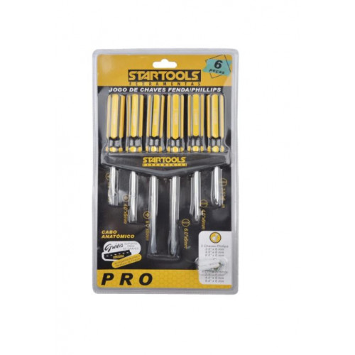 Jogo de Chaves Fenda Phillips com Suporte Startools 