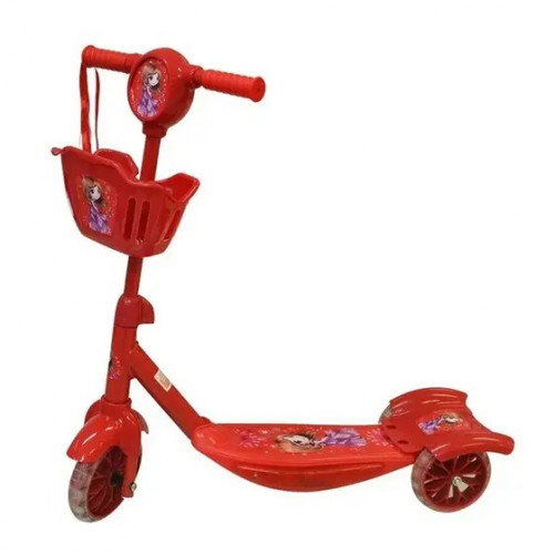 Patinete Vermelhos 3 Rodas c/ Luz e Som Goal Kids  