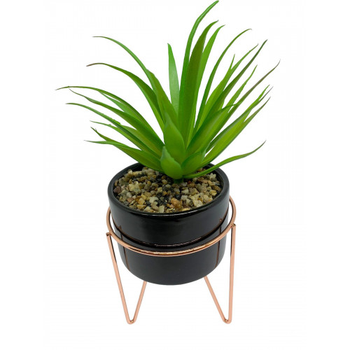 Vaso Decorativo com Arranjo  23cm Brilho Diamante 