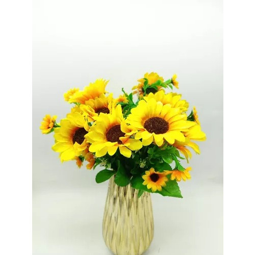 Buque artificial de girassol -13 galhos 50cm